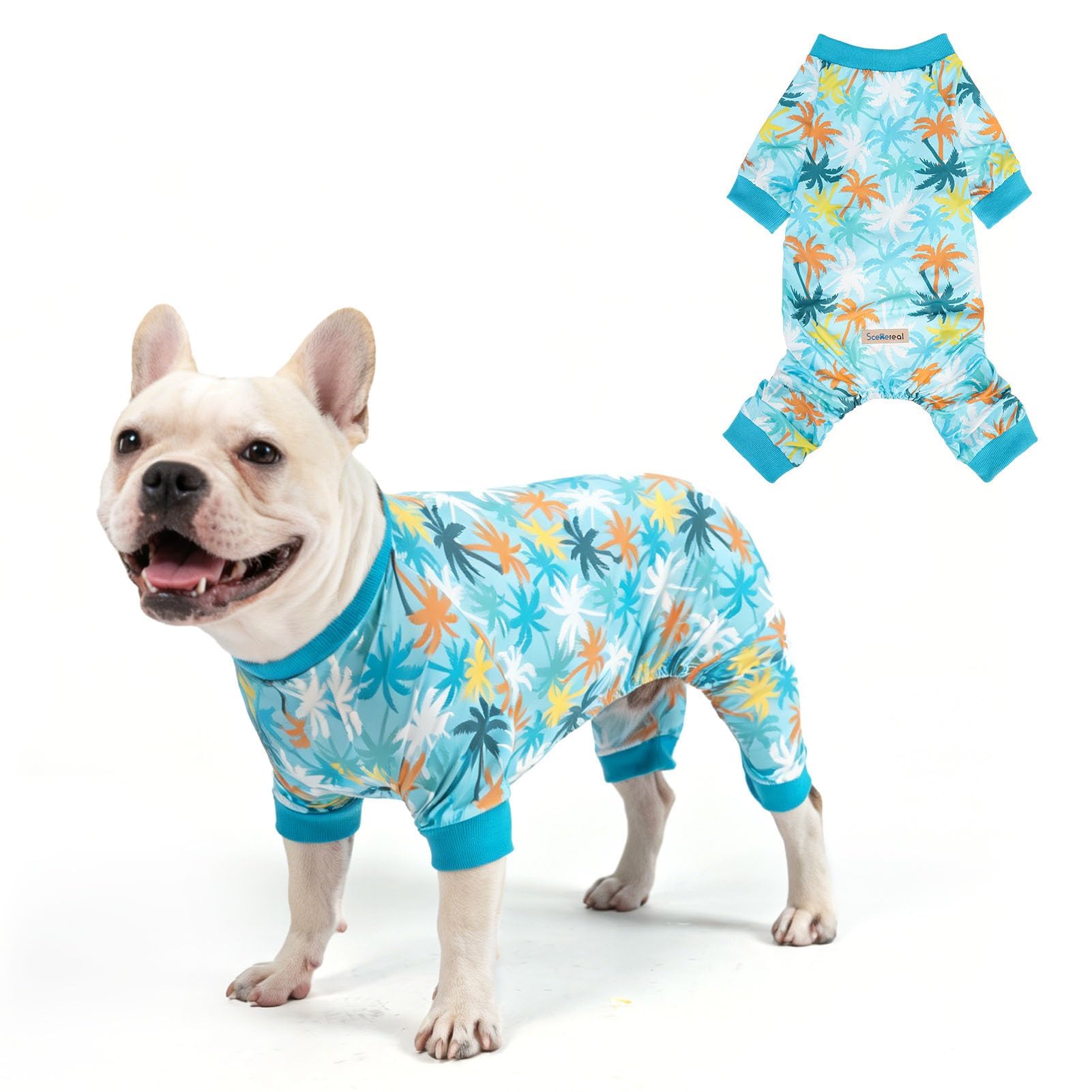 SCENEREAL Chemise de soleil pour chien, gilet rafraîchissant, séchage rapide, respirant, combinaison légère pour animal domestique, résistant à la saleté, contrôle de la perte des poils, pour chiens