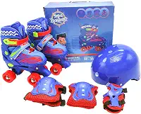Patins Quad Kit Azul - com Kit de Proteção