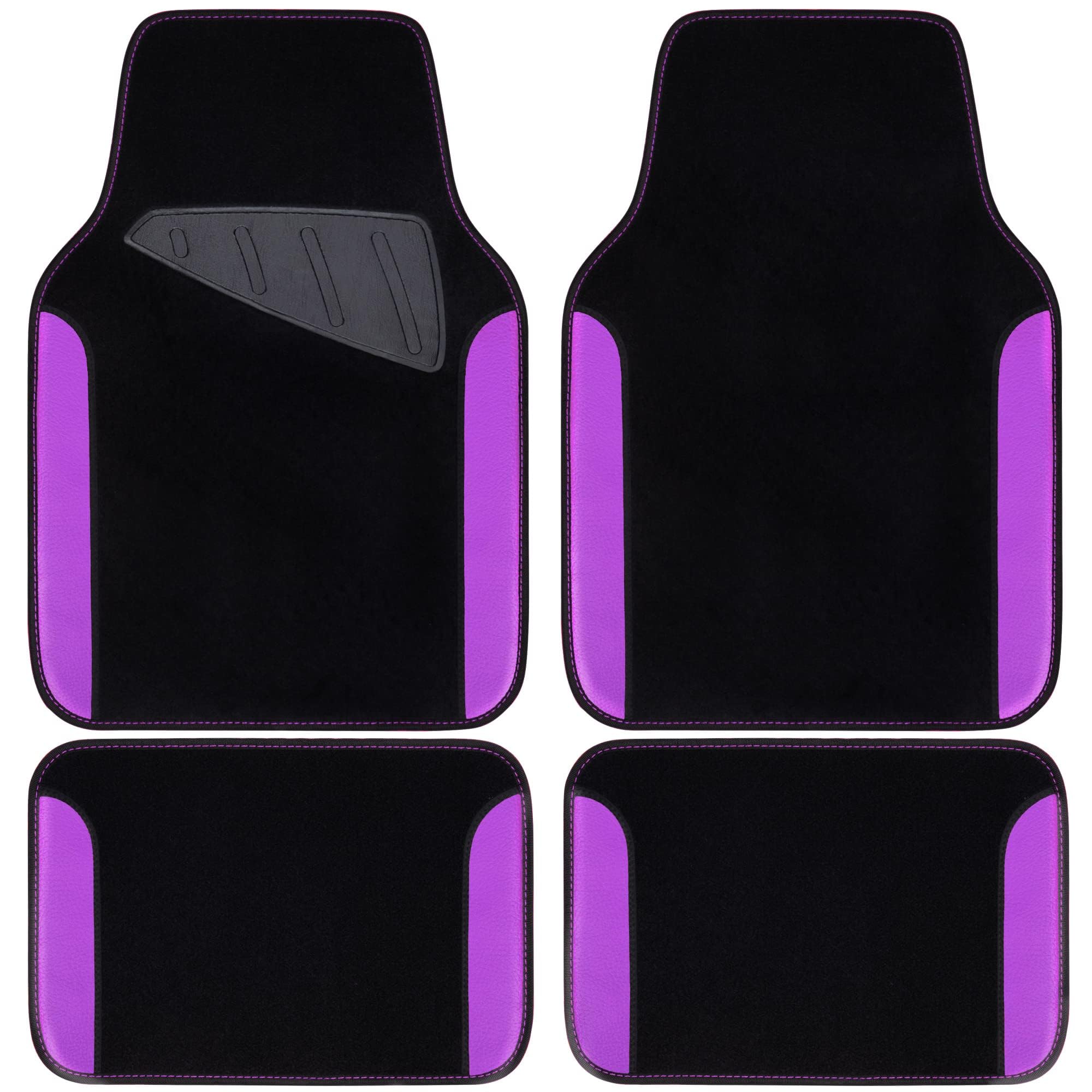 QIZUN 4 Piece Split Car Floor Mats for Renault Mégane 4 (IV) B9A I 2016-2024, Car Mats,durable Heavy-duty Weatherproof Non-slip Elegant Anti-slip Backing,Pink