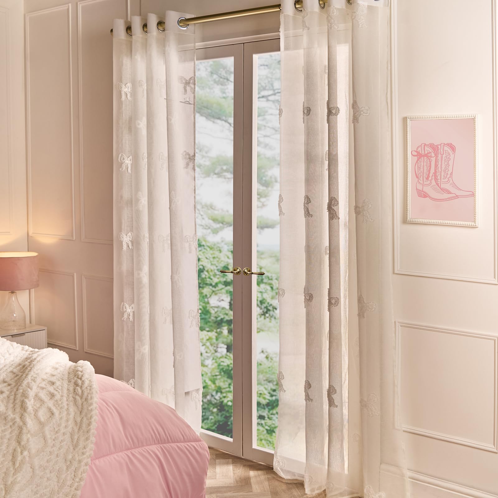 OHS Voile Curtains - Cream - 140cm x 220cm