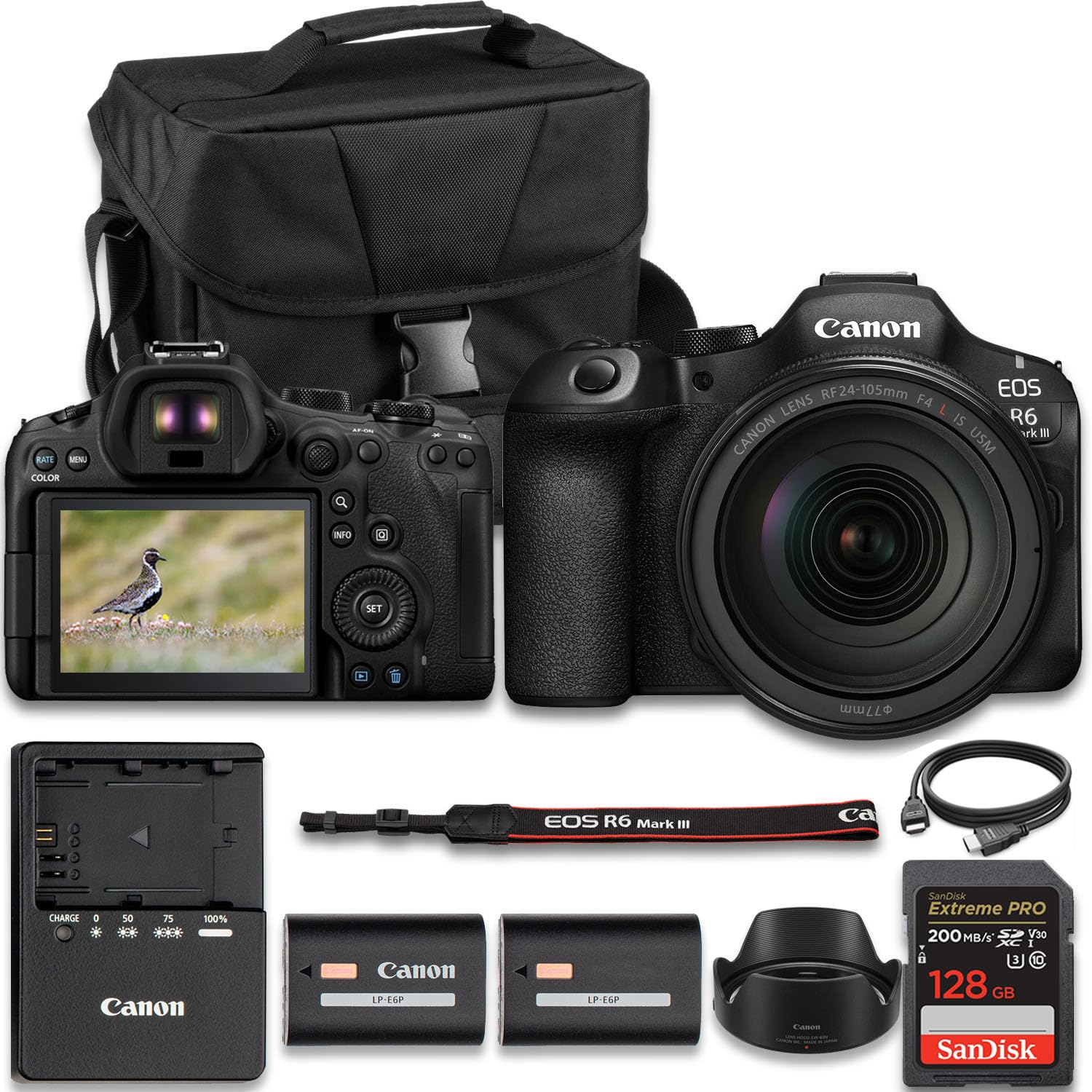 Canon EOS R6 + RF24-105 F4 レンズ　バッテリー5個 Amazon | Canon EOS R6 Mark III ミラーレスカメラ RF 24-105mm f/4 L