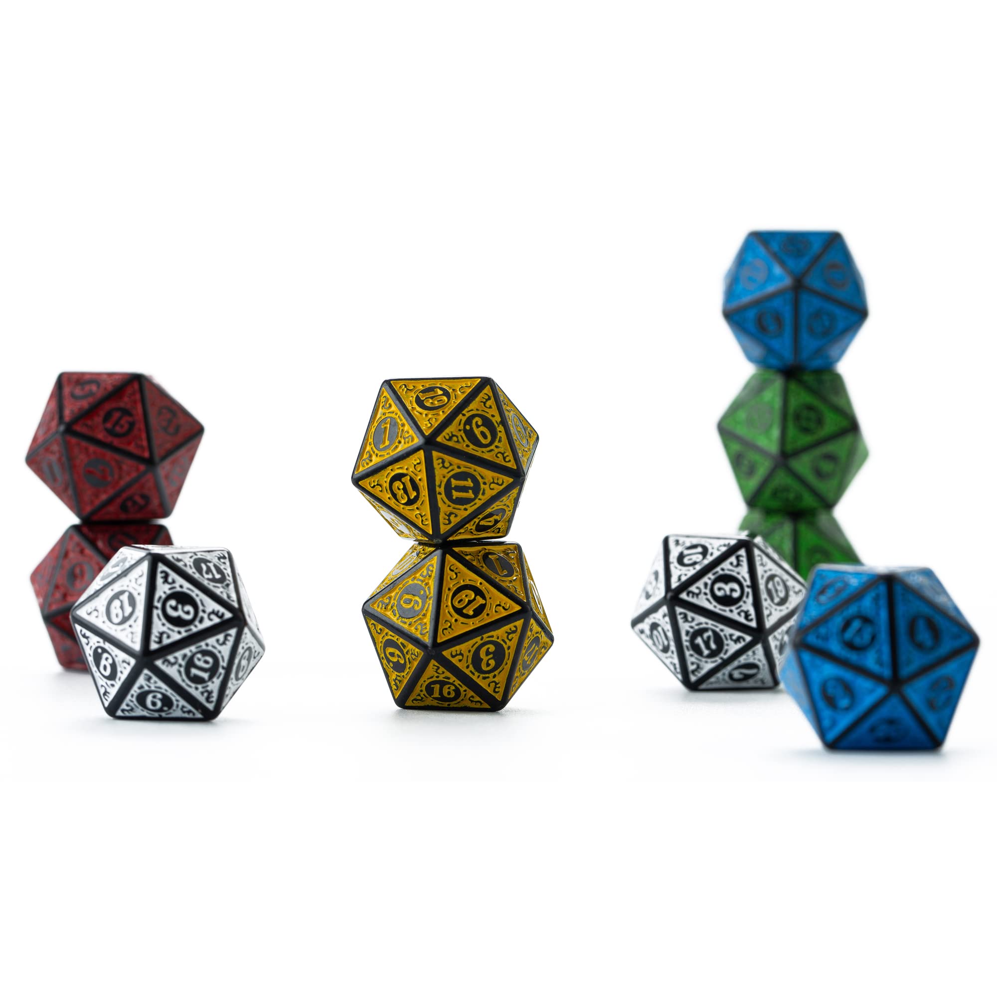 Lot de 10 dés polyédriques D20 pour jeux de table DND RPG MTG