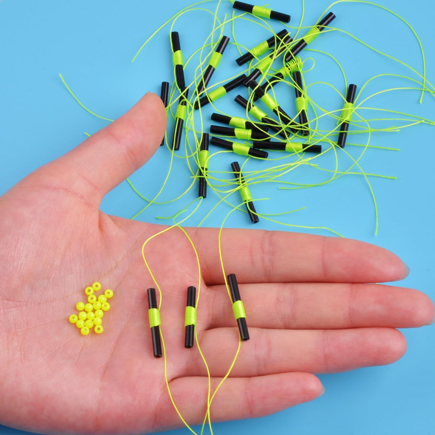 Bobbers Stops for Fishing,50pcs/200pcs Float Bobber Stops Slip Bobber Stoppers for Fishing Line String Knots&Fishing Plastic Beads Tackle