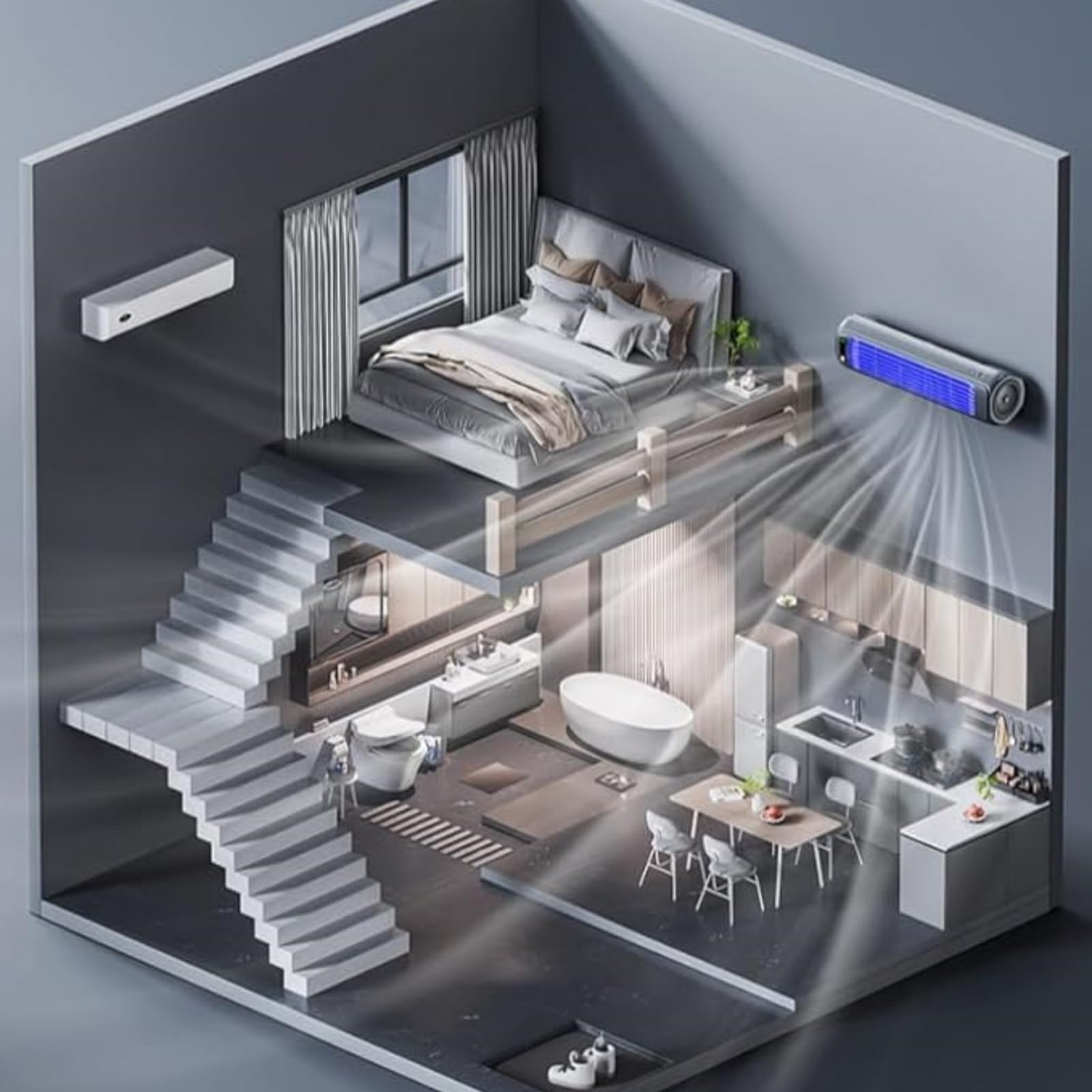 Coldeez cooling ace - Rafraichisseur d’air portable，Silencieux, longue autonomie, idéal pour une utilisation dans une chambre ou un bureau