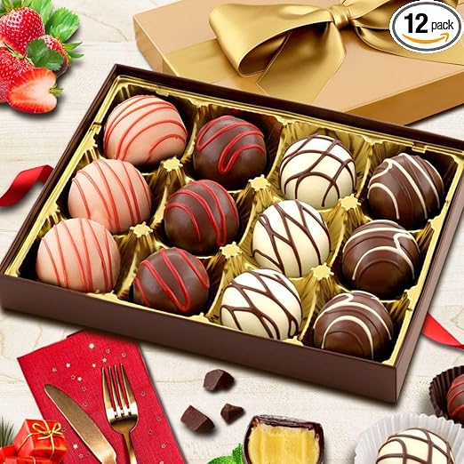 WINNI - 12 Pcs Luxury Chocolate Gift Packs | Rakhi Gift for Brother & Sister | Belgian chocolate | Handmade Chocolate Gift Packs - Premium Gift For Girlfriend, Boyfriend, Him, Her, Wife, Husband | Celebration Chocolate Hamper | Truffle Chocolate Box | Chocolate Basket