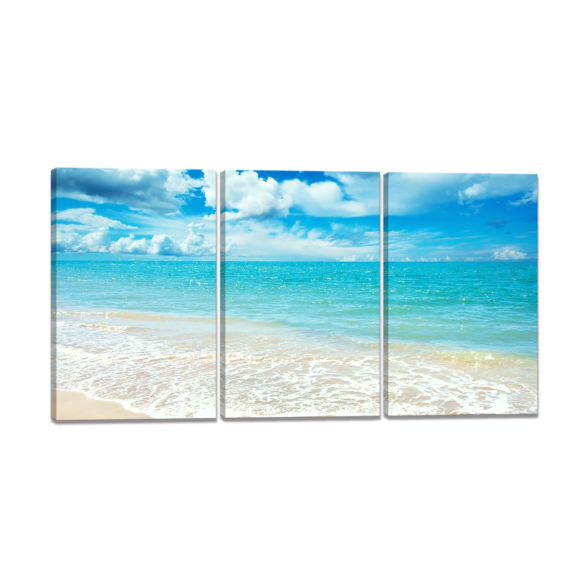 Amazon.co.jp: 海の絵 ハワイ 絵 写真 アートパネル 海 3枚 絵画 風景