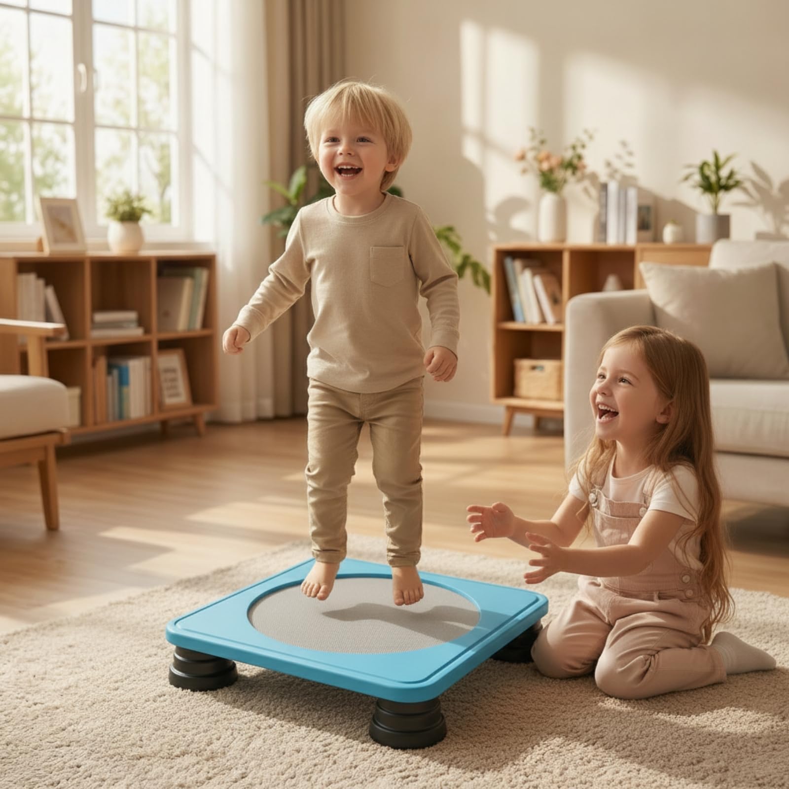 Trampolin Flach Minitrampolin Quadratisch Zimmertrampolin für