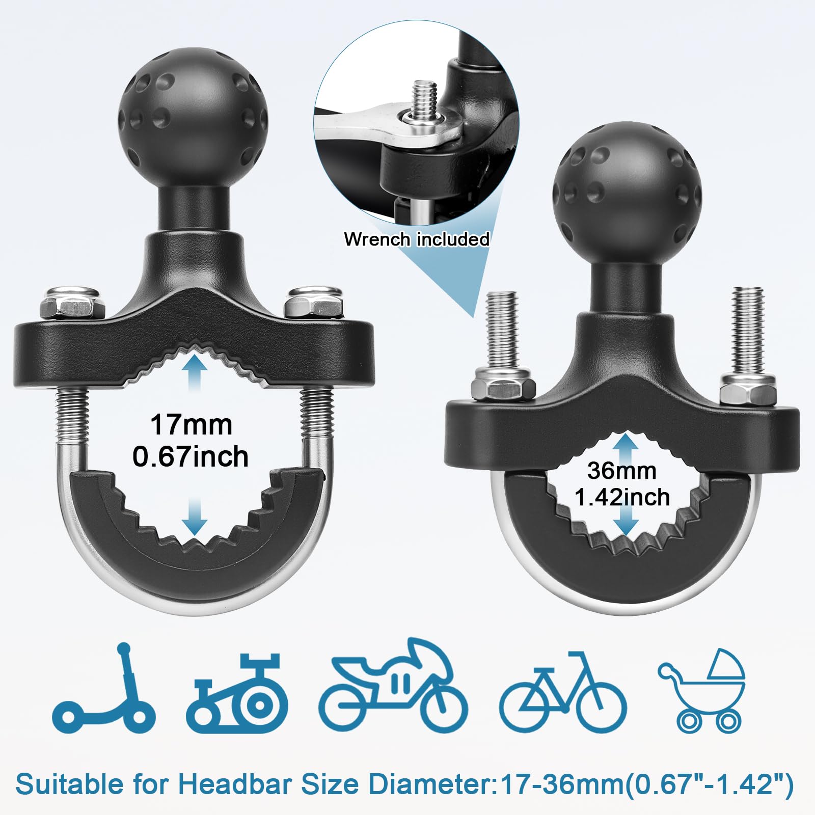 ChromLives Supporto Telefono Bicicletta【Doppio Ammortizzatore】 Supporto Cellulare da Manubrio per Moto Porta Cellulare Moto 360° Rotazione per iPhone 16 15 14 13 12 Pro Max/Huawei/Samsung/Smartphones