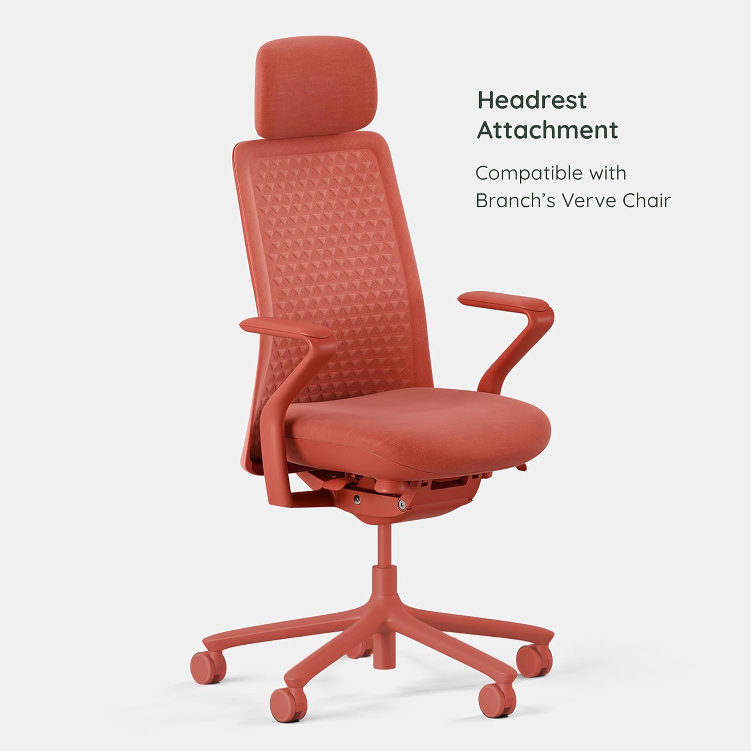 Branch Adjustable Chair Headrest Attachment - Only Compatible with The Verve Chair - Experience Optimal Comfort and Support - Coral