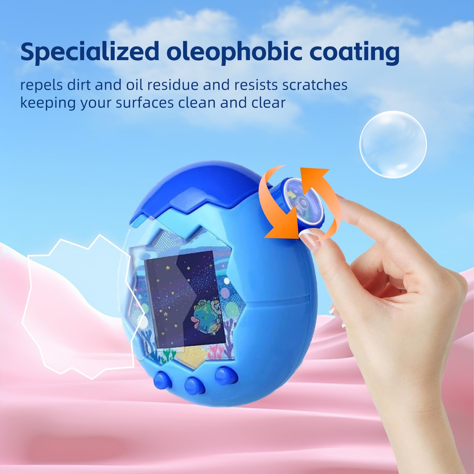 Coque Silicone Pour Tamagotchi Paradise - Protection Complète Anti-choc, Anti-rayures, Avec Film écran Et Cordon, Bleue - 5