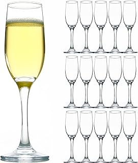 Elegant Champagne Glasses Set of 16, Long Stem Glass Champagne Flutes fo...