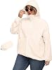 Avoogue Plus Size Womens Rain Jacket with Hood Waterproof Raincoats Lightweight Packable Outdoor Trench Coat XL-5XL