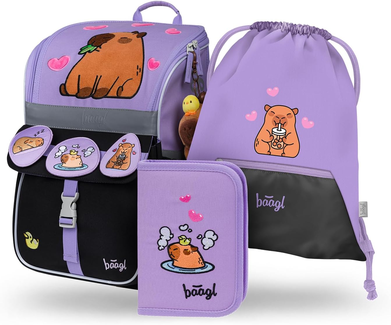 Baagl Schooltas voor jongens en meisjes, 3-delige set - Zippy schooltas voor de 1e klas - basisschool rugzak tornister met borstriem - ergonomische schoolrugzak, IJshockey, Mittelgroße, Ontwerper Baagl Schooltas voor jongens en meisjes, 3-delige set - Zippy schooltas voor de 1e klas - basisschool rugzak tornister met borstriem - ergonomische schoolrugzak, IJshockey, Mittelgroße, Ontwerper