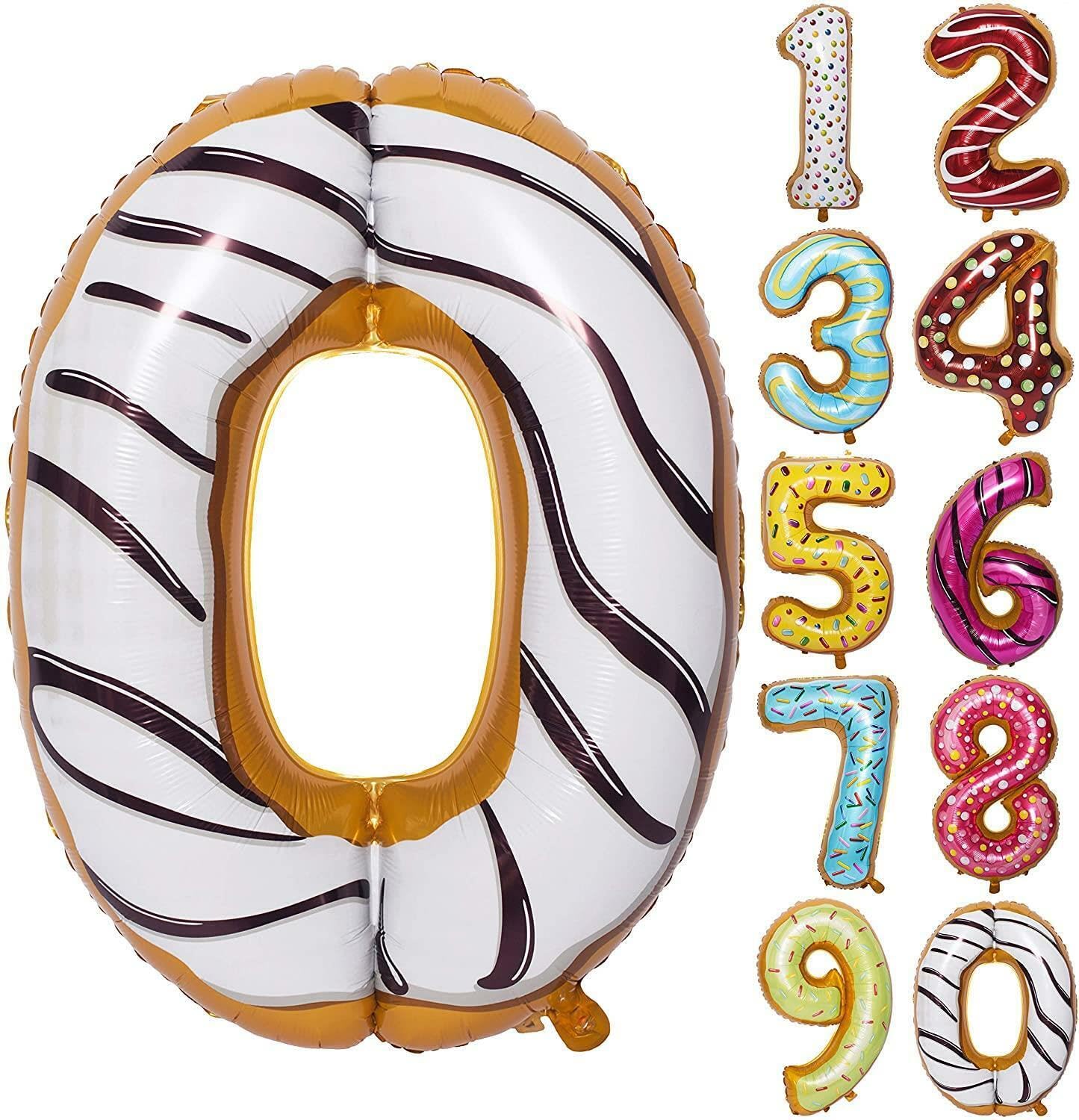 THE GIFT FACTORY "" 40-inches Giant Donut Number Balloon Zero