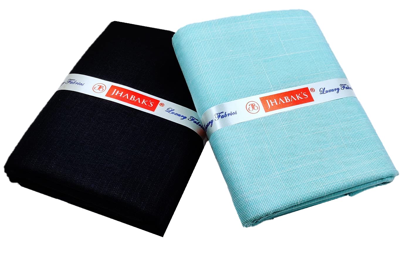 jhabak's Giza Cotton Shirt Fabric and Trouser Material Combo Pack - 1.60 Meter Shirt Cloth - 1.20 Meter Pant Piece-picture-16