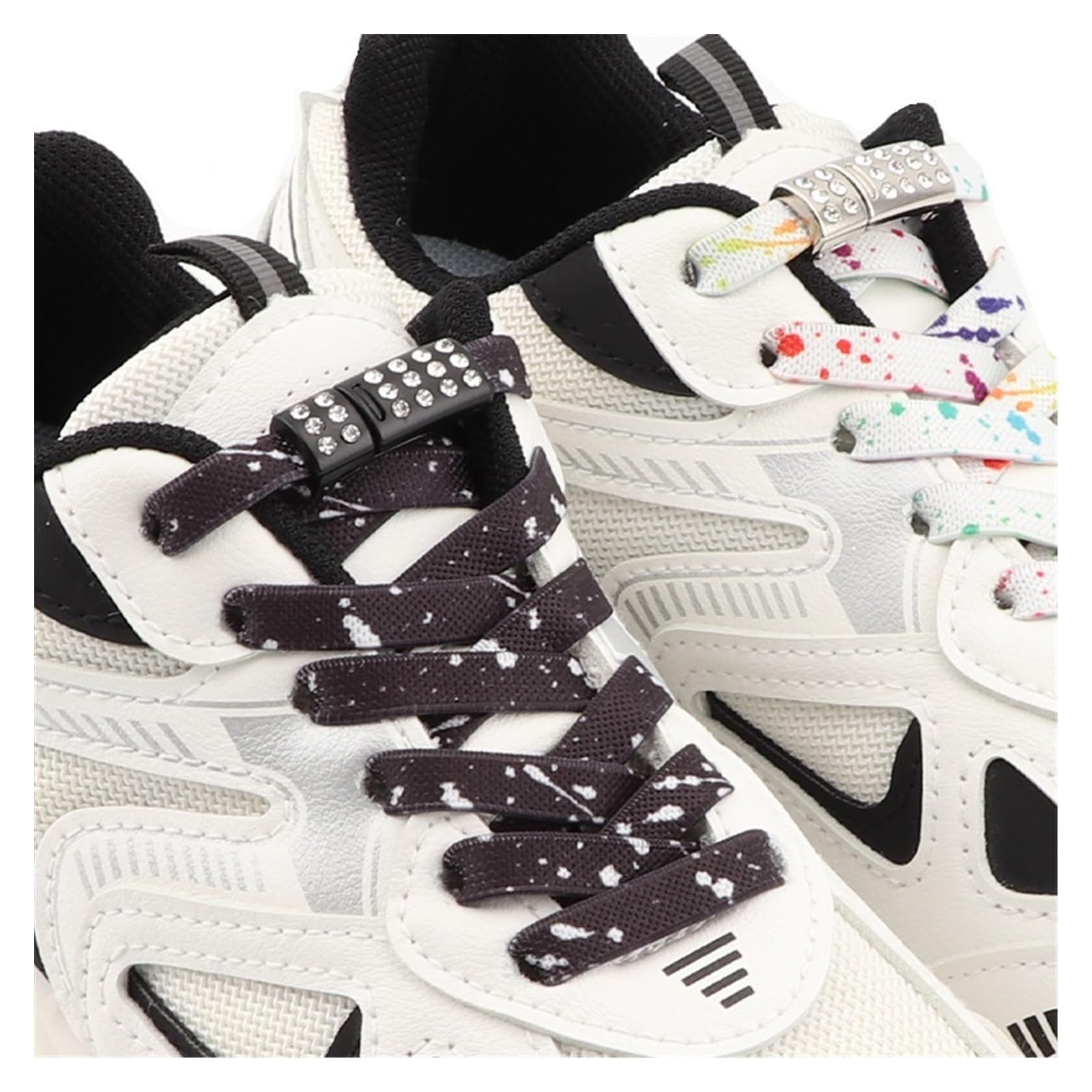 lacci per scarpe, Lacci for scarpe con diamanti senza lacci Elastici piatti for