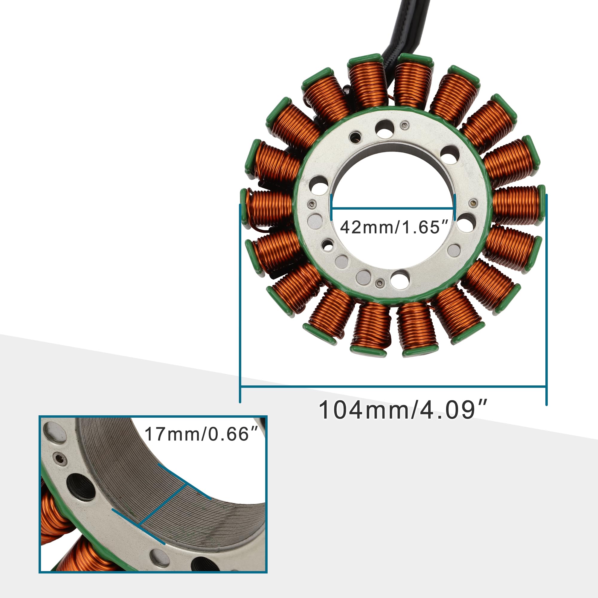GOOFIT 18 Bobine 11 Fil Bobine d'Allumage Du Générateur Magneto Stator Remplacement pour Polaris Trail Blazer 330 Intl 2010-2013 Trail Boss 330 Intl 2010 2011 2012 2013 OEM 3090278