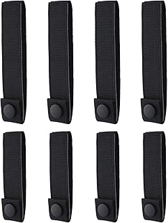8pcs Straps for MOLLE, Webbing Straps Nylon for MOLLE Attachment Strap Heavy-Duty Snap Elastic Strap Buckle Fastener Molle Panel Connectors for Camping Hiking Backpack Molle Accessories - PEUTIER