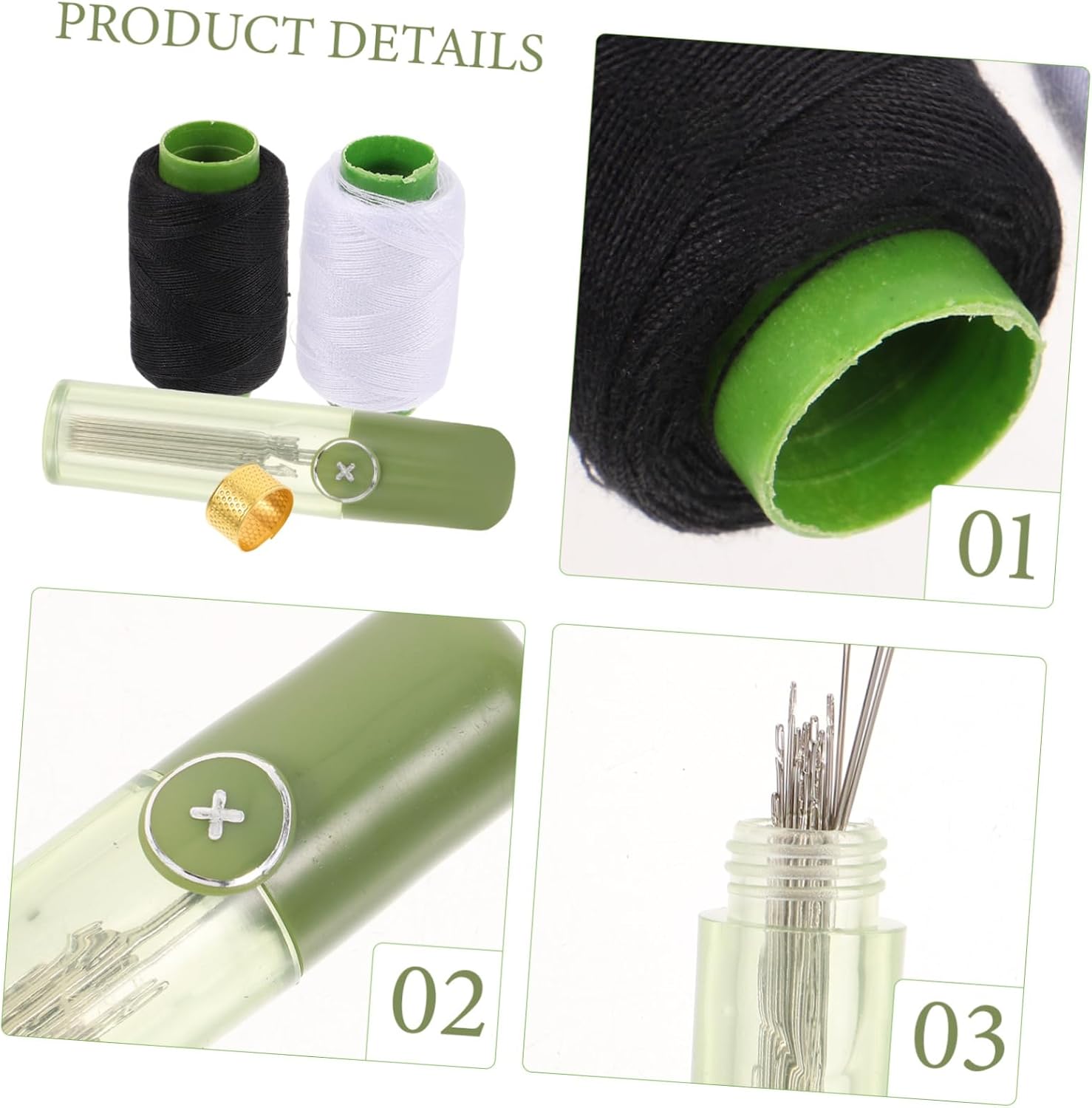 TEHAUX Stitching Needles for Yarn Darning Needles for Household Multi-Function Abs Stainless Steel Portable