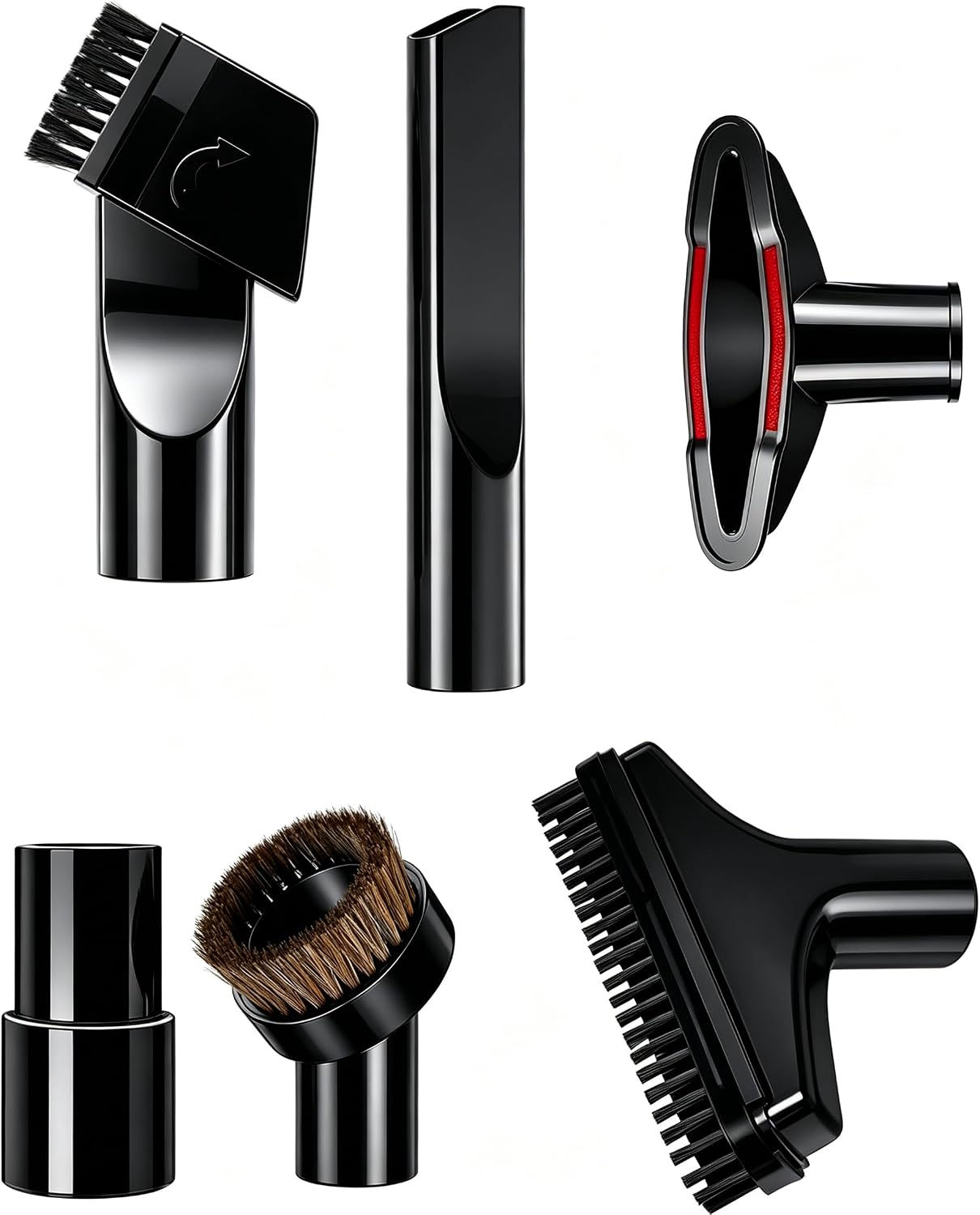 6 Pcs Vacuum Cleaner Accessories Brush Kit 1-1/4 inch& 1 3/8 inch