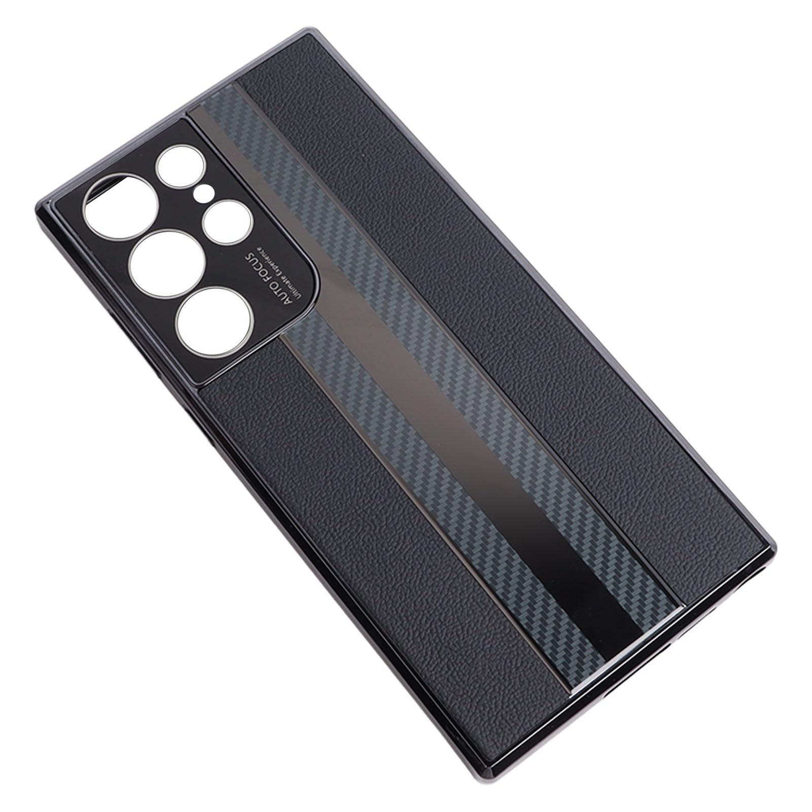 Slim & Lightweight, Full Coverage, Precise Design Silicone Leather Shockproof Phone Case with Grip for, Travel, Daily Use (S23Ultra) Black S23Ultra S23Ultra