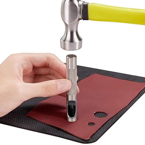 Miniatura 2 de Spurtar Juego de 12 perforadores de cuero hueco de acero de 1/8 a 3/4 pulgadas (0.118-0.748 in), juego de perforadores redondos de alta resistencia