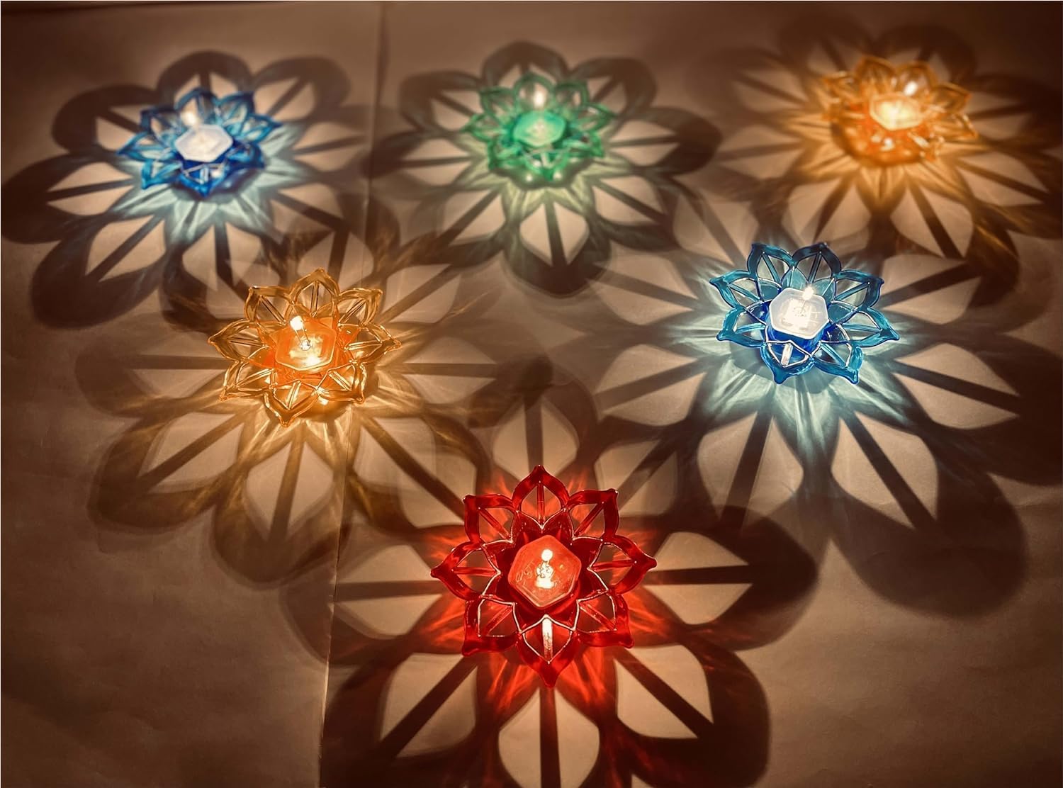 SISCO Diwali Magic 3D Reflective Diya Set of 12 | Reusable Plastic Diyas for a Special Festival Glow | Home Decoration Item |Transparent Oil and Water Diya