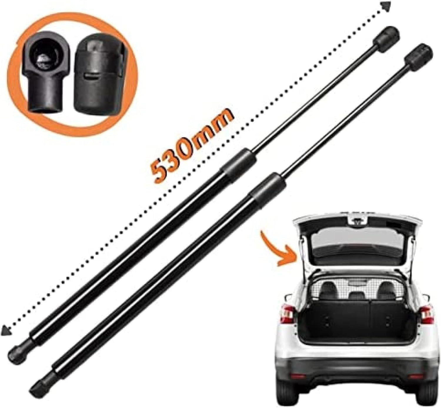 2 Pieces Auto Gas Spring Struts Prop Lift Support Damper,for Nissan for Qashqai J11 2014-2022 904504EA1A ARA115722 90450-4EA0A 3925069,Car Tailgate Gas Struts