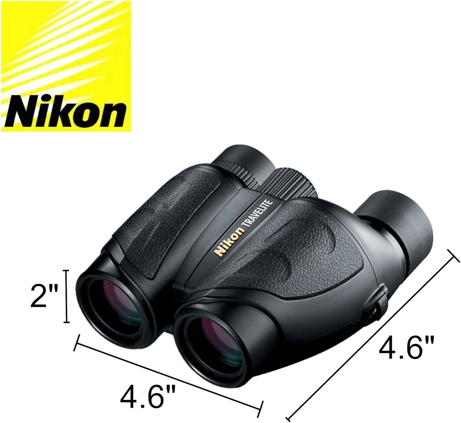 Nikon Travelite 8x25 Binoculars (7277) Travel Bundle - Black With Lens Pen, Carry Case, and Lens Cloth - High Powered Compact for Adults - Bird Watching, Hunting, Hiking