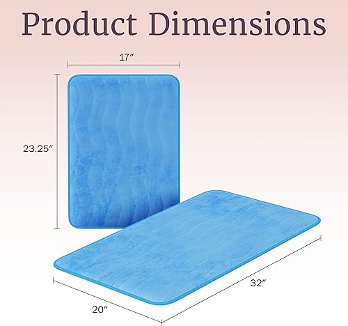 Miniatura 2 de Lavish Home - Juego de tapete de baño de espuma viscoelástica, 2 unidades