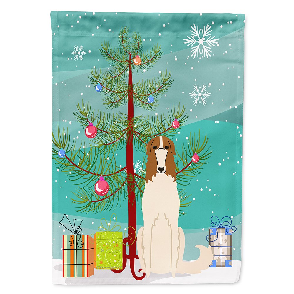 Drapeau de maison barzoï Merry Christmas Tree Caroline's Treasures