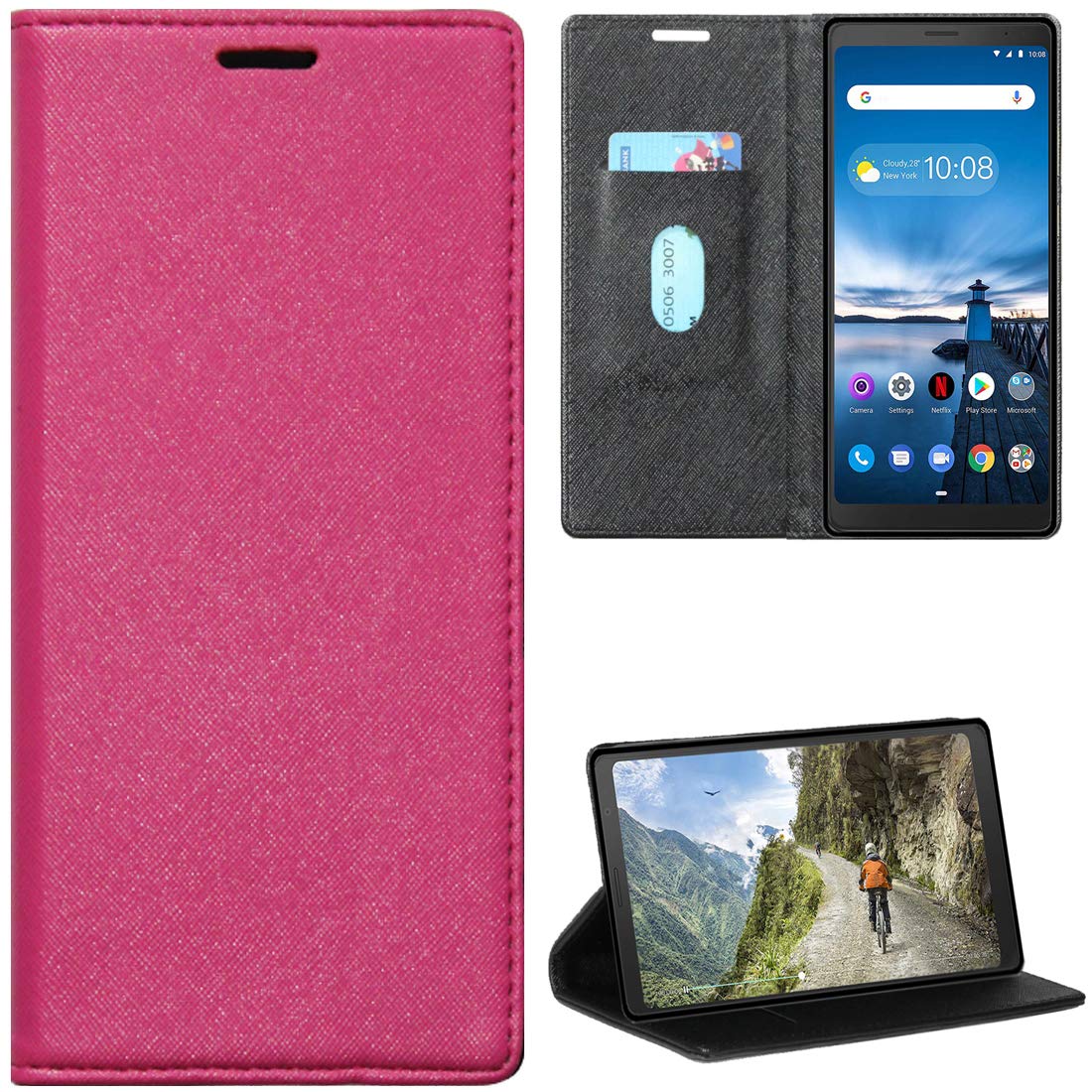 Zaoma Diary Type Pu Leather Flip Case Cover for Lenovo Tab V7 Model Number: ZA4L0020IN / ZA4L0052IN - (Executive Pink) (B07Y2Y2N1H) Amazon Price History, Amazon Price Tracker