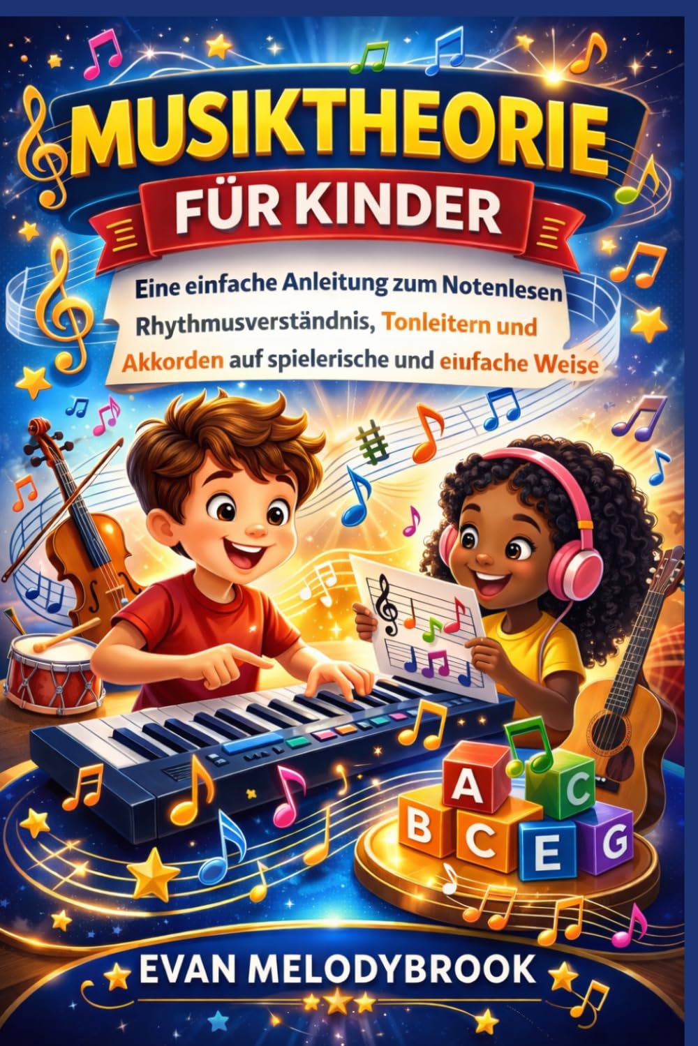 Musiktheorie für Kinder: Eine einfache Anleitung zum Notenlesen, Rhythmusverständnis, Tonleitern und Akkorden auf spielerische und einfache Weise