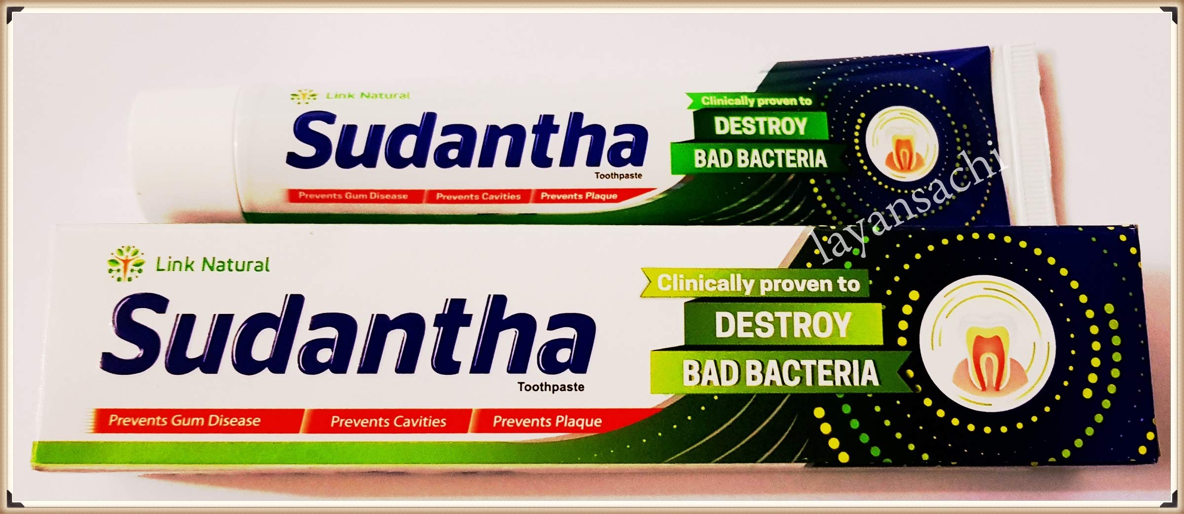 Link Sudantha Homeopathic Herbal Toothpaste for Total Oral Protection (45g x 6)