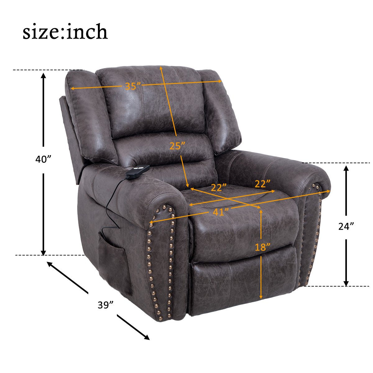 Electric Lift Chair Recliner 300 LB Heavy Duty,JULYFOX Infinite