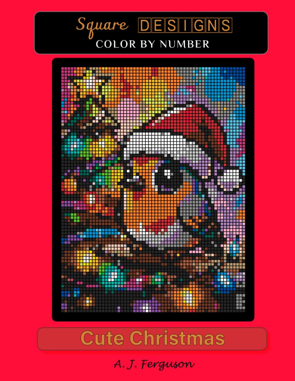 Cute Christmas Color by Number book - Premium paper