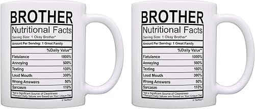 Miniatura 8 de ThisWear Brother Cup Brother - Juego de tazas de café de cerámica de 15 onzas, regalos para hermanos grandes, regalos para hermanos grandes