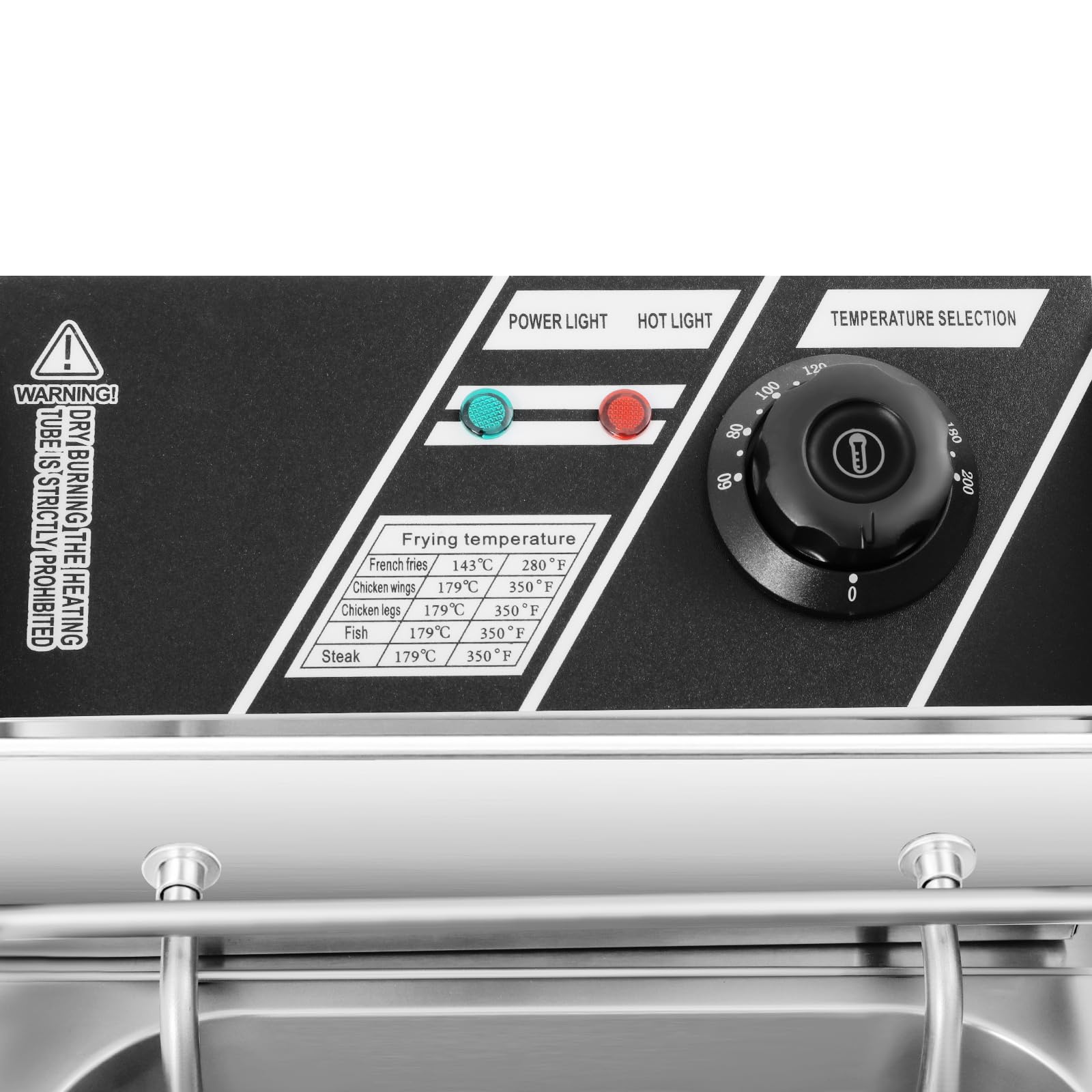 Friggitrice elettrica doppia vasca da 6 l, friggitrice professionale in acciaio inossidabile 201, termostato indipendente 60-200 °C, 2 cestini, 2,5 kW × 2, ideale per ristorante, snack