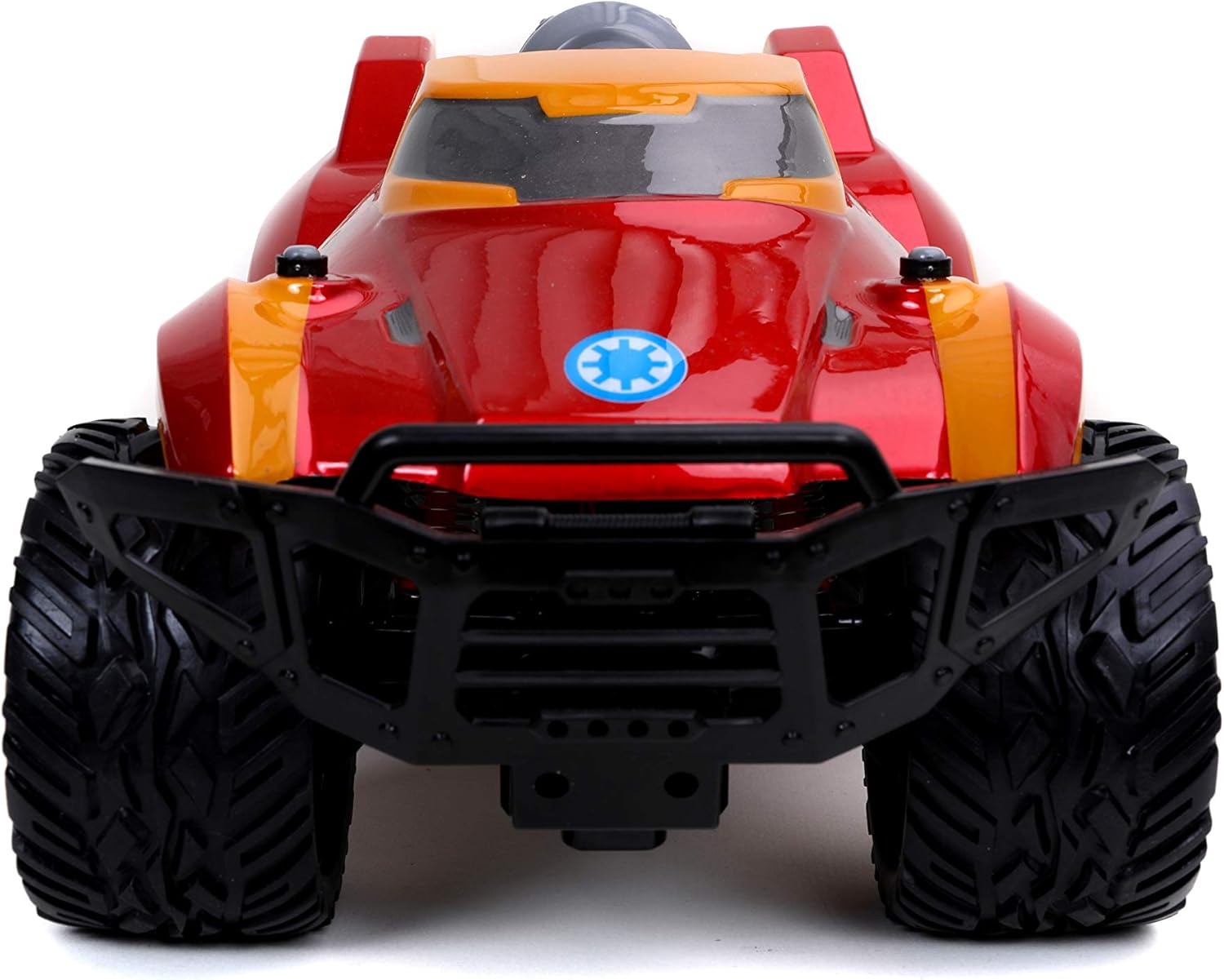 Jada Toys Marvel Avengers 1:14 Iron Man Iron Thruster RC Remote Control Car, Toys for Kids and Adults (32126)