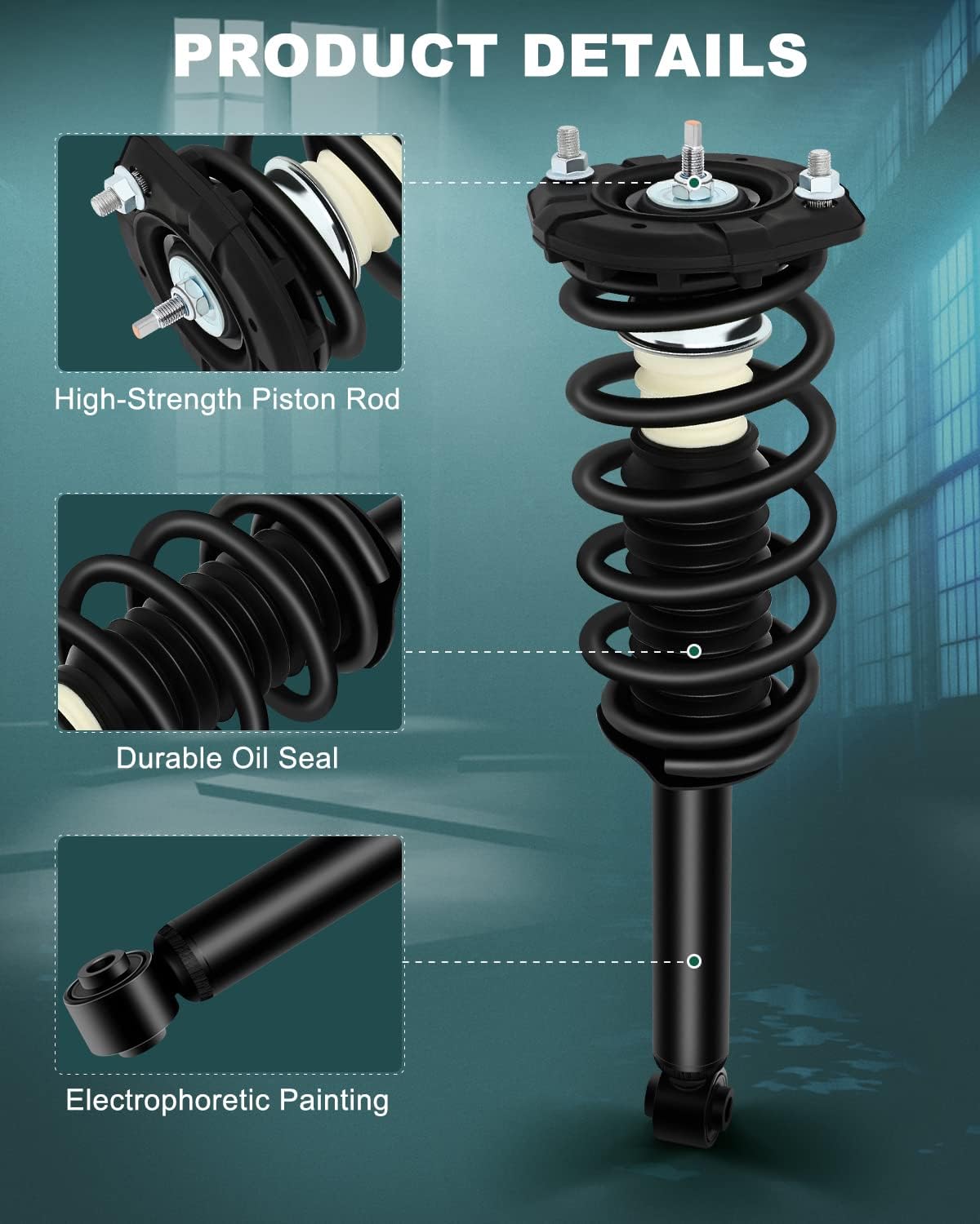 AUTOMUTO Strut Spring Assembly Rear Pair Fit for 2000-2001 for Infiniti I30,2002-2004 for Infiniti I35,2000-2003 Maxima