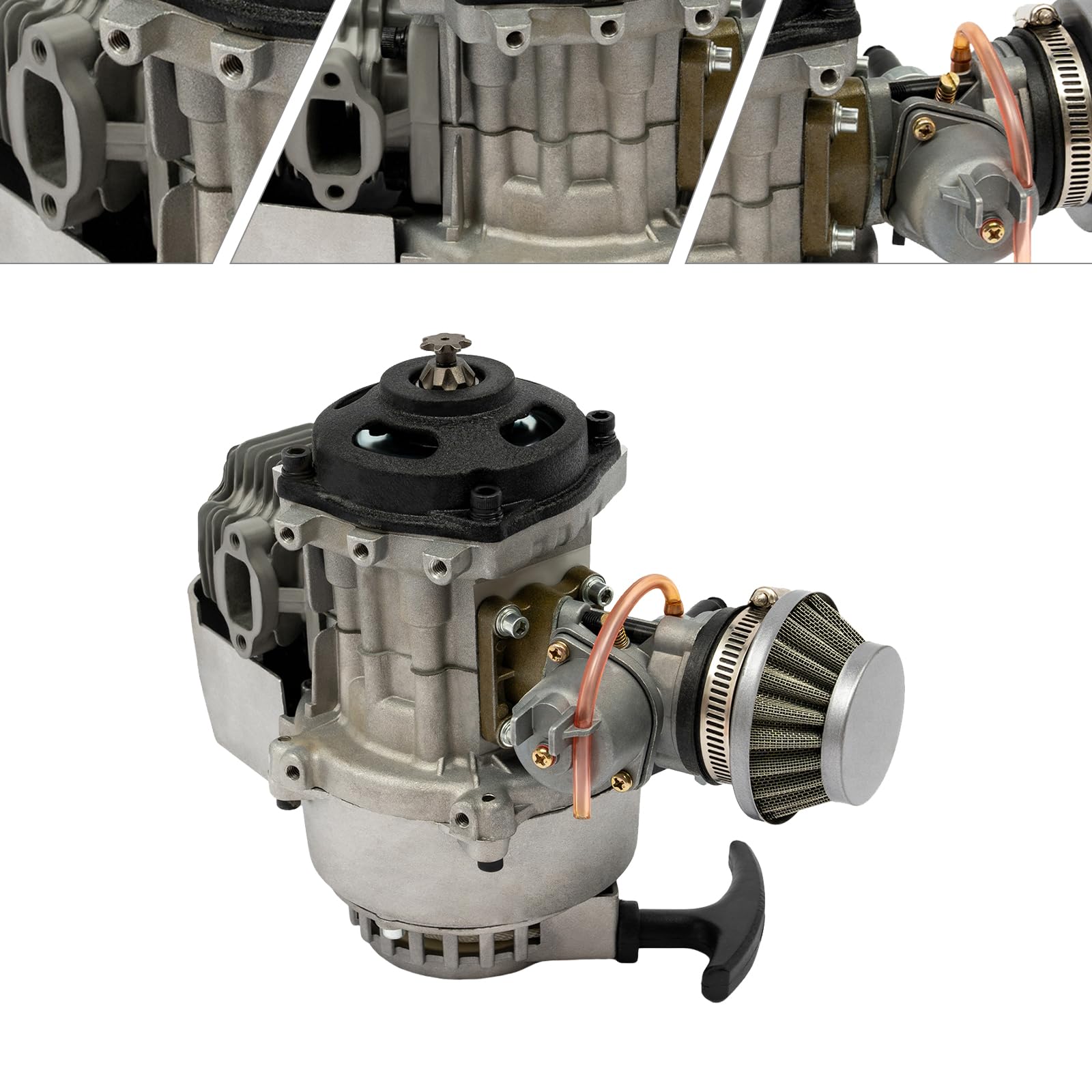 Motor de 49 cc, carburador de minimoto de 2 tiempos, para ATV, Dirt Bike, Quad, Pocket Bike, motor para Dirt Bike, motores para mini ATV, Quad con transmisión y carburador