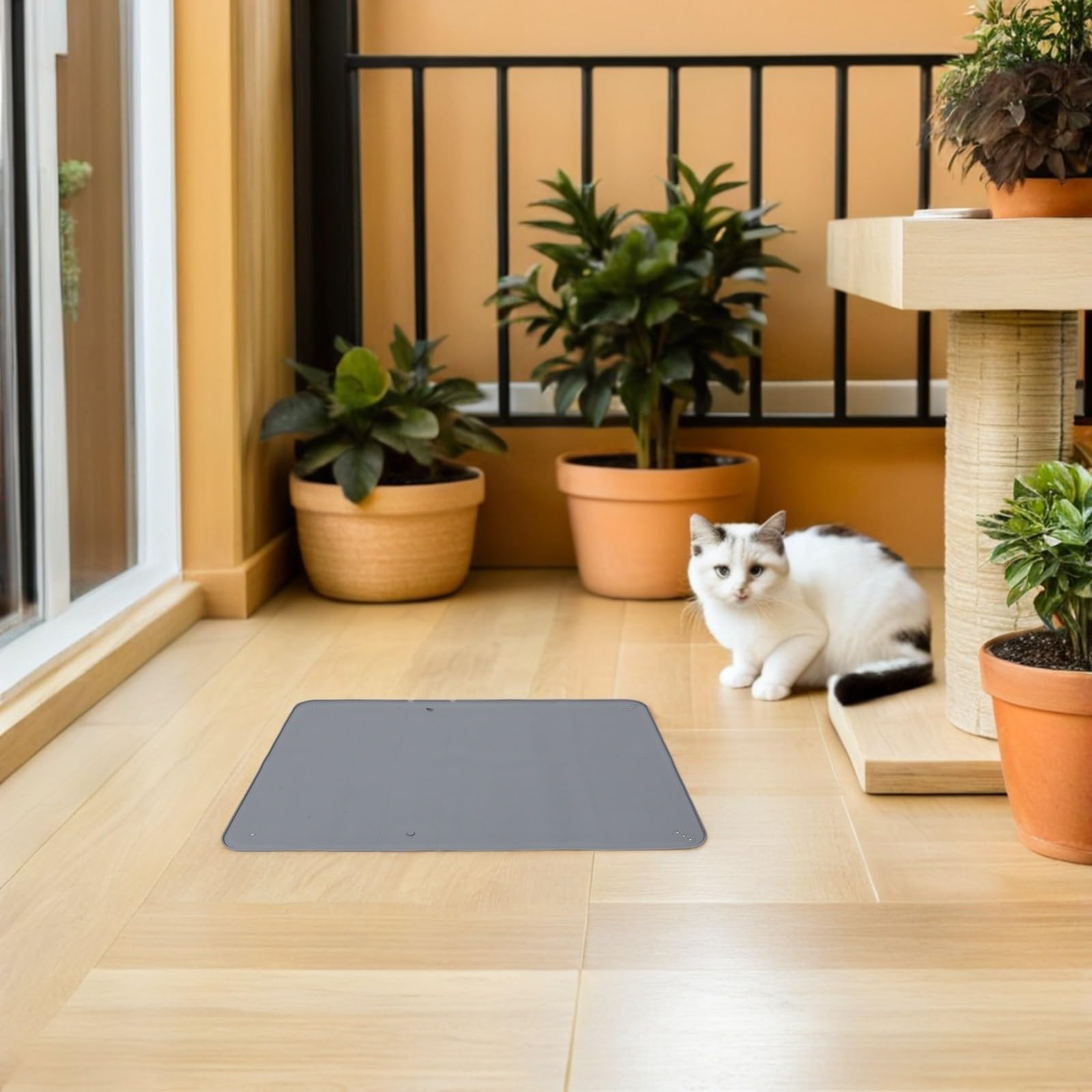 Soporte de Silicona Plegable para Almohadillas para Orinar de Mascotas con Ventosas Antideslizantes para Entrenamiento y Protección de Suelos en Viajes y Exteriores