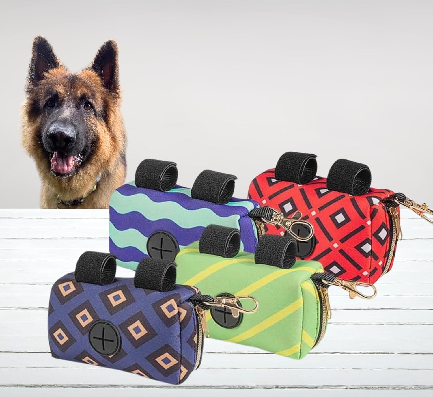 Portable Dog poop Bag holder for leash. Pet Waste Bag Holder Leash Accessories. Outdoor Walking Pet Supplies (blue)