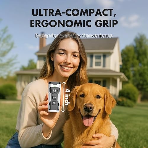 Miniatura 7 de Dispositivo disuasorio de ladridos de perro, 3 veces ultrasónico, antiladridos, 6 modos de entrenamiento de 23 pies, no más ladridos en interiores y