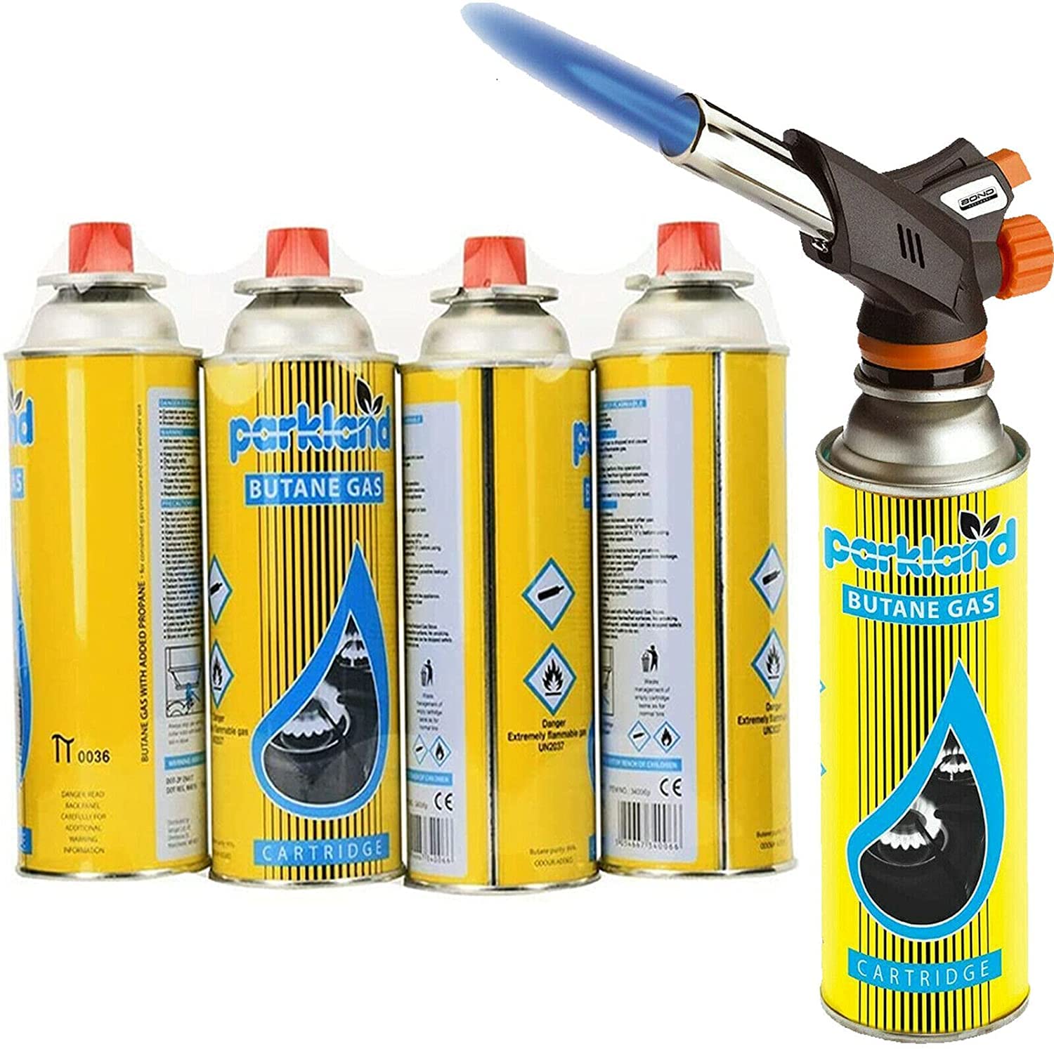 Buy Butane Blow Torch With4 Refill Flamethrower Burner Welding Auto