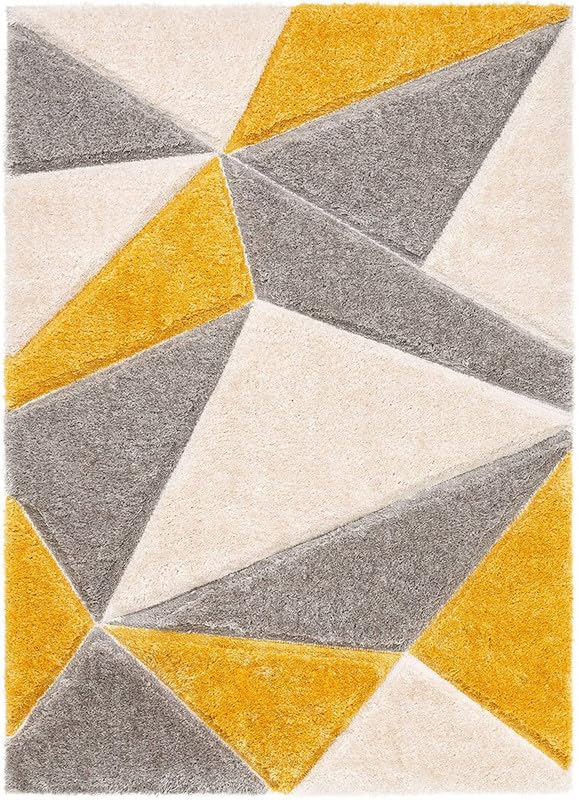 Image of Shaggy Rug for Bedroom Living Room 3X5 FEET Fluffy Plush Area Carpet with Non Slip Backing, Modern Cozy Floor Rug for Home Decor and Comfort (Gold)