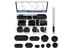 Glarks 43-Piece Oval Grommet Set: Protecting Your Wirings with Durable Rubber Plugs