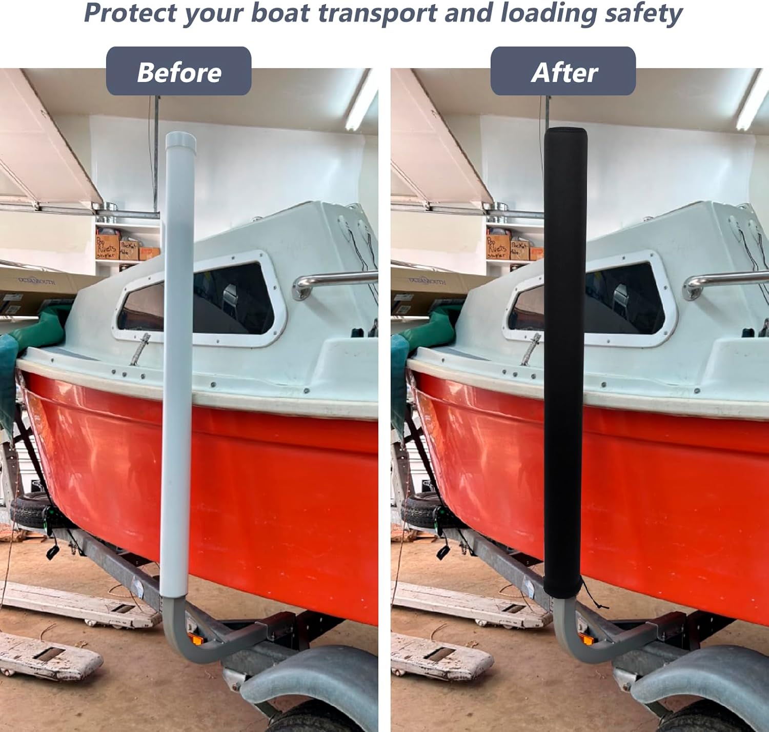 Boat Trailer Guide Pole Cover, 2 Pcs Neoprene Heavy Duty Marine Trailer Guide Protective Cover for Jet Ski Boat Sailboat Trailer