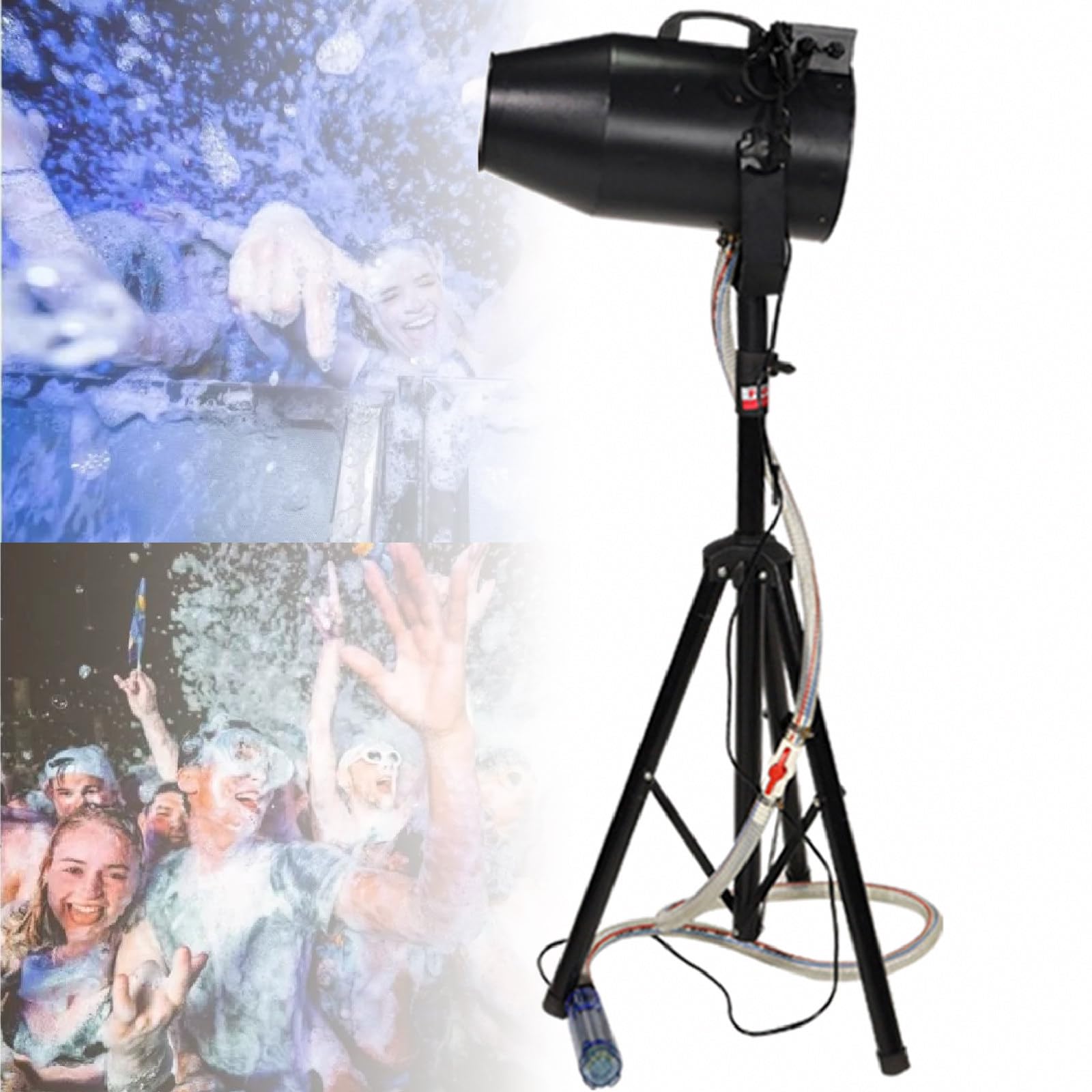 1000W Große Bühne Schaum Maschine Tragbare Urlaub Schaumkanone für Partys Garten Rund um den Pool Outdoor Events Geburtstage Feiern