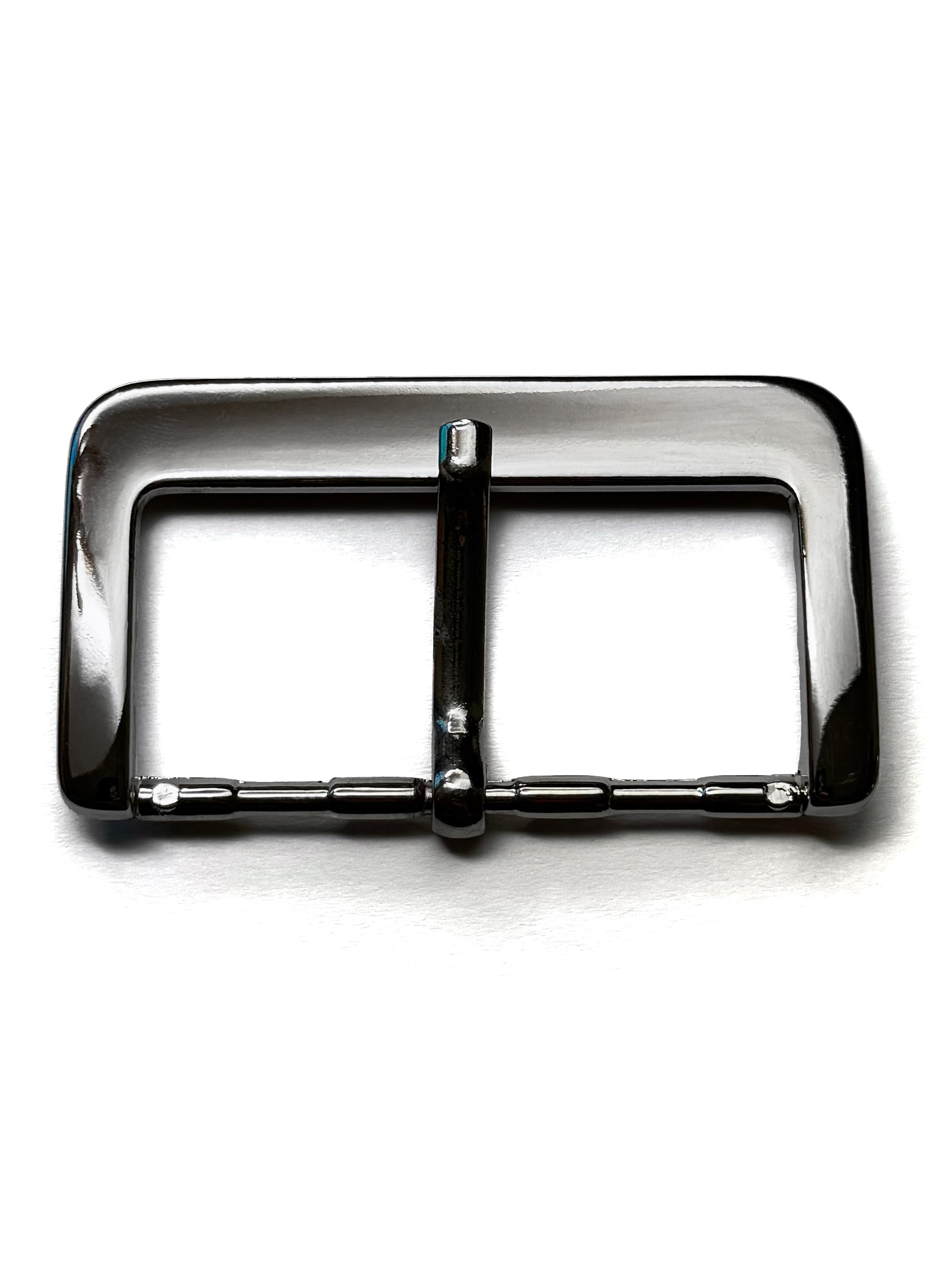 almela - Hebilla cinturón con acabado en plata brillo de 60mm de ancho - 6cm | Buckle belt